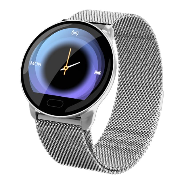 1 0 Silver Reloj inteligente con esfigmomanómetro de frecuencia cardíaca