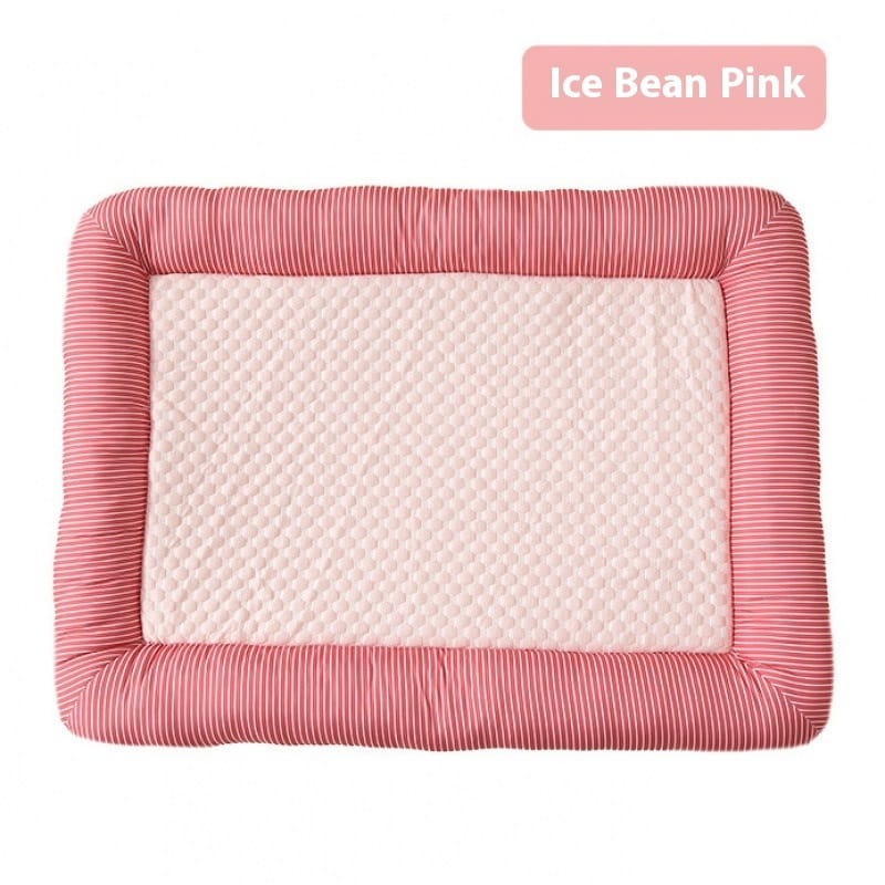 1 0 M56 Ice Bean Pink / L80X60CM Nido de seda helada para perros Pet Cool Ice