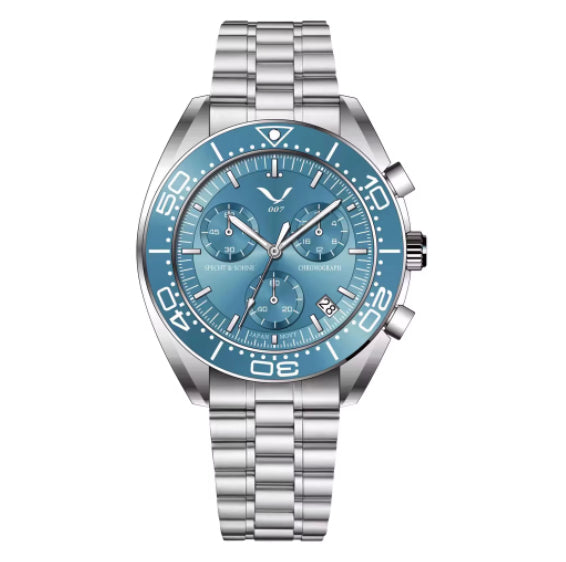 Multifunction Chronograph Business Watch, Luminous and Waterproof, with Sapphire Crystal Dial