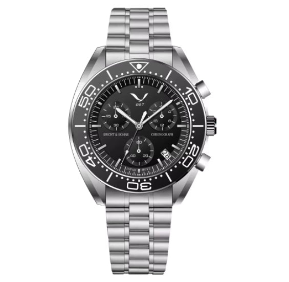 Multifunction Chronograph Business Watch, Luminous and Waterproof, with Sapphire Crystal Dial